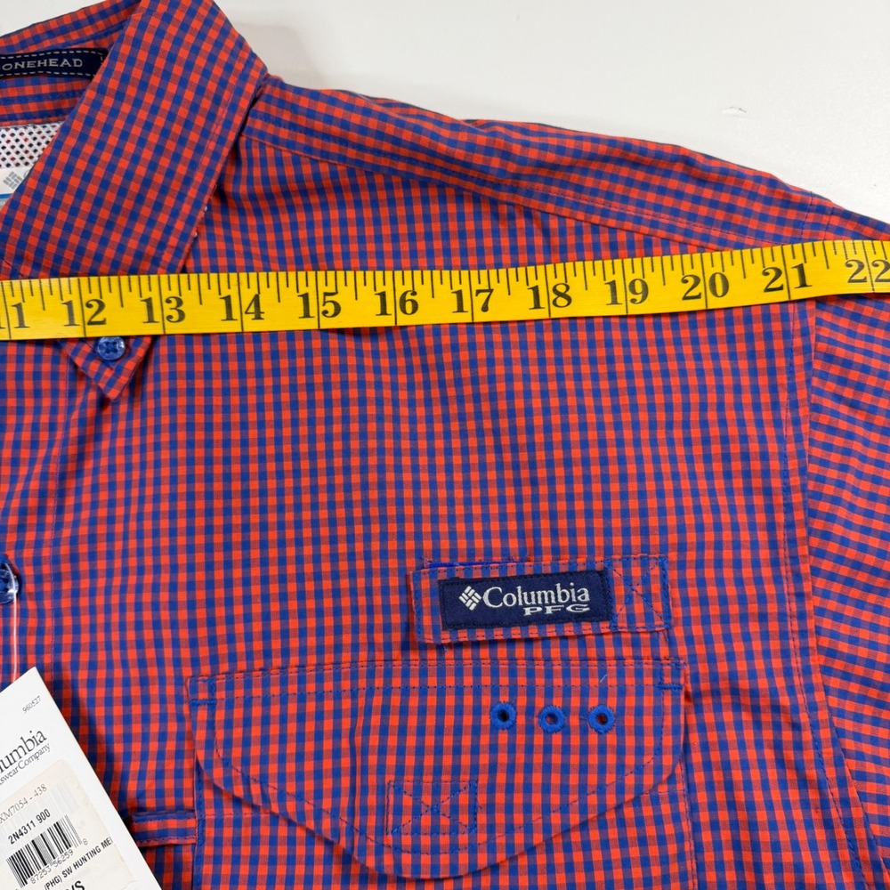 Columbia Florida Gators PFG Super Bonehead Fishing Shirt Mens Medium Orange Blue - Picture 8 of 11